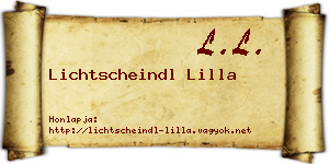 Lichtscheindl Lilla névjegykártya